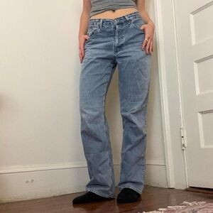 vintage light wash baggy jeans loose fit 6 size